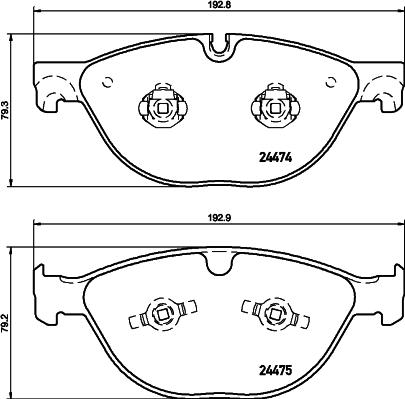 HELLA 8DB 355 015-701 - Kit pastiglie freno, Freno a disco autozon.pro