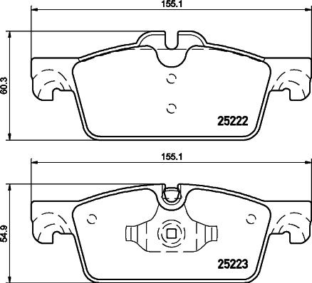 HELLA 8DB 355 015-711 - Kit pastiglie freno, Freno a disco autozon.pro