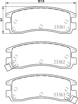 HELLA 8DB 355 016-961 - Kit pastiglie freno, Freno a disco autozon.pro