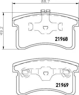 HELLA 8DB 355 016-971 - Kit pastiglie freno, Freno a disco autozon.pro