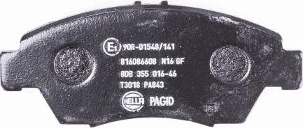 HELLA 8DB 355 016-461 - Kit pastiglie freno, Freno a disco autozon.pro