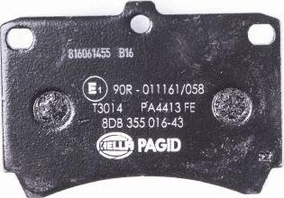 HELLA 8DB 355 016-431 - Kit pastiglie freno, Freno a disco autozon.pro