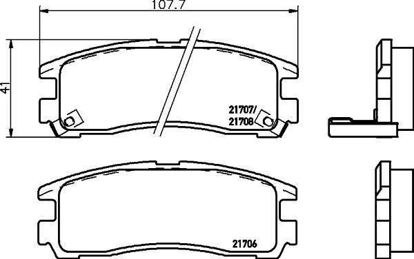 HELLA 8DB 355 016-591 - Kit pastiglie freno, Freno a disco autozon.pro