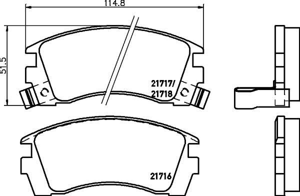 HELLA 8DB 355 016-551 - Kit pastiglie freno, Freno a disco autozon.pro