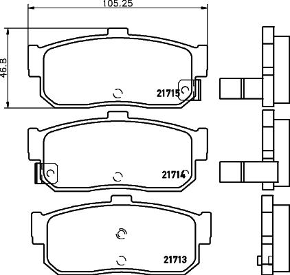 HELLA 8DB 355 016-561 - Kit pastiglie freno, Freno a disco autozon.pro