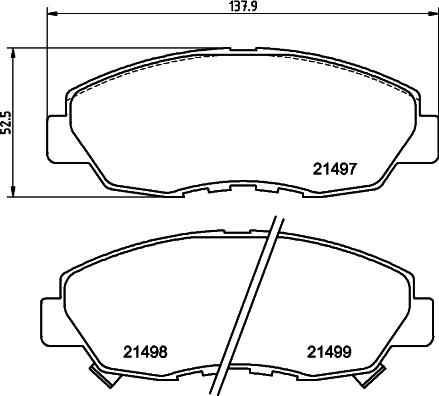 HELLA 8DB 355 016-511 - Kit pastiglie freno, Freno a disco autozon.pro