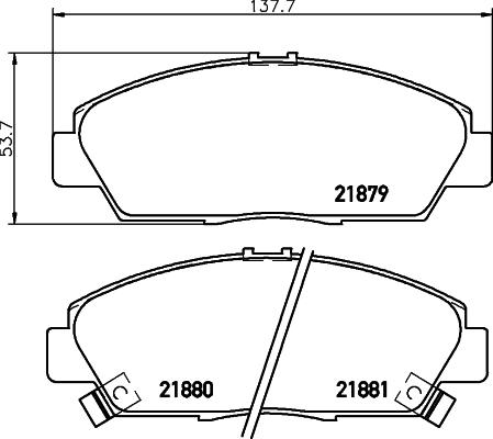 HELLA 8DB 355 016-631 - Kit pastiglie freno, Freno a disco autozon.pro