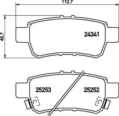 HELLA 8DB 355 016-081 - Kit pastiglie freno, Freno a disco autozon.pro