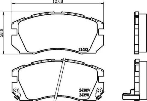 HELLA 8DB 355 016-881 - Kit pastiglie freno, Freno a disco autozon.pro