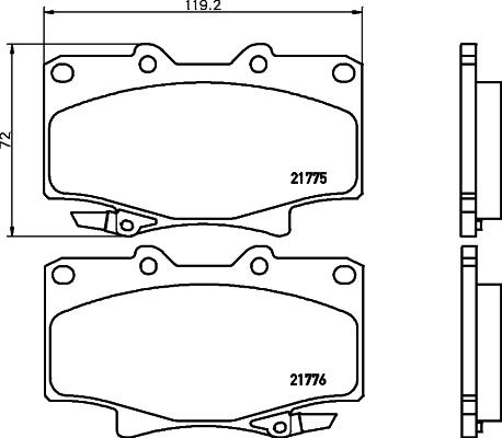 HELLA 8DB 355 016-871 - Kit pastiglie freno, Freno a disco autozon.pro