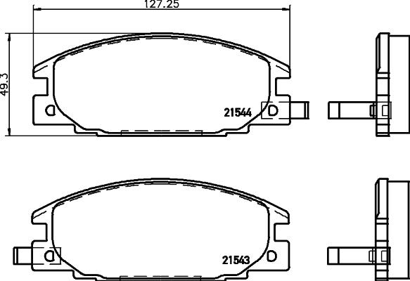 HELLA 8DB 355 016-341 - Kit pastiglie freno, Freno a disco autozon.pro