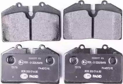 HELLA 8DB 355 016-301 - Kit pastiglie freno, Freno a disco autozon.pro