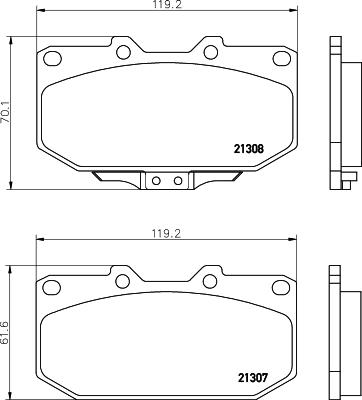 HELLA 8DB 355 016-791 - Kit pastiglie freno, Freno a disco autozon.pro