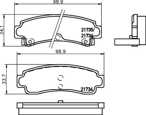 HELLA 8DB 355 016-731 - Kit pastiglie freno, Freno a disco autozon.pro