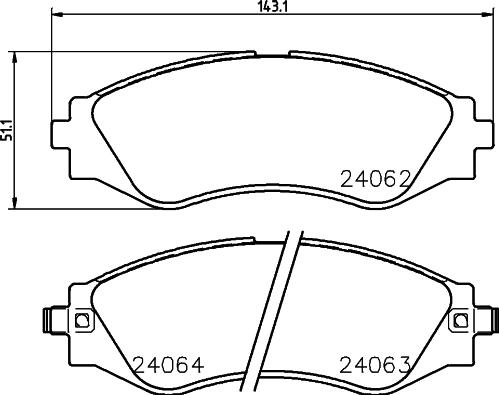 HELLA 8DB 355 010-951 - Kit pastiglie freno, Freno a disco autozon.pro