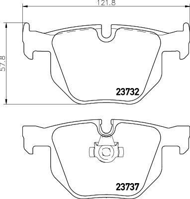 HELLA 8DB 355 010-471 - Kit pastiglie freno, Freno a disco autozon.pro