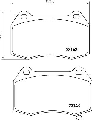 HELLA 8DB 355 010-681 - Kit pastiglie freno, Freno a disco autozon.pro