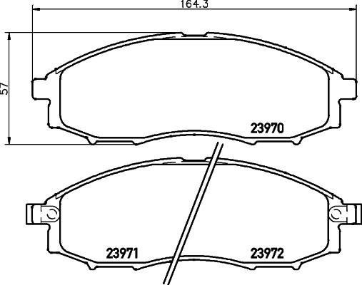 HELLA 8DB 355 010-671 - Kit pastiglie freno, Freno a disco autozon.pro