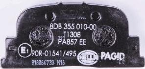 HELLA 8DB 355 010-001 - Kit pastiglie freno, Freno a disco autozon.pro