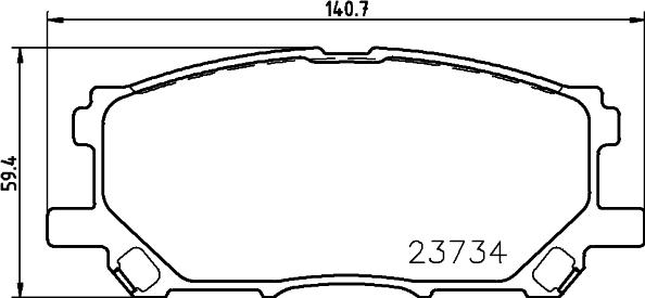 HELLA 8DB 355 010-071 - Kit pastiglie freno, Freno a disco autozon.pro