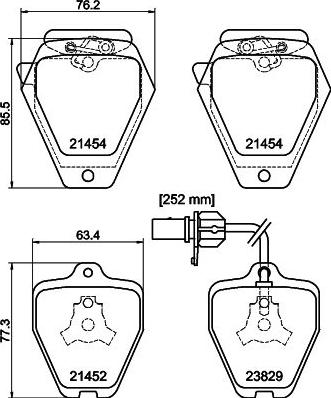 HELLA 8DB 355 010-191 - Kit pastiglie freno, Freno a disco autozon.pro