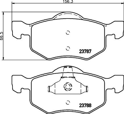 HELLA 8DB 355 010-141 - Kit pastiglie freno, Freno a disco autozon.pro