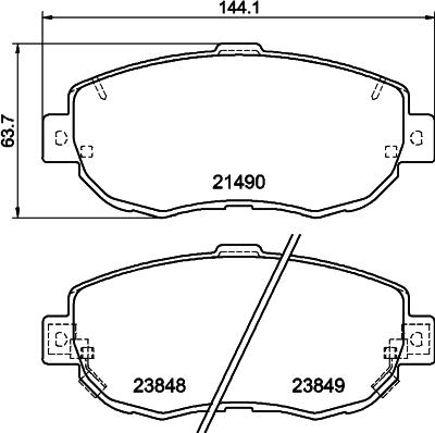 HELLA 8DB 355 010-151 - Kit pastiglie freno, Freno a disco autozon.pro