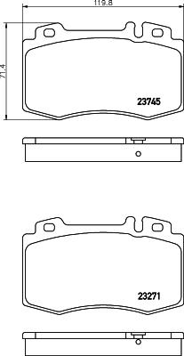 HELLA 8DB 355 010-101 - Kit pastiglie freno, Freno a disco autozon.pro