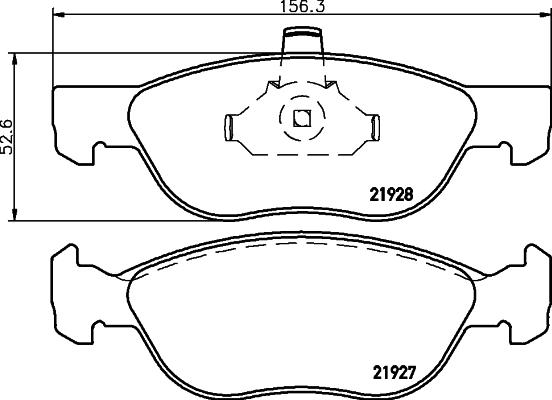 HELLA 8DB 355 010-181 - Kit pastiglie freno, Freno a disco autozon.pro