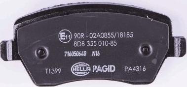 HELLA 8DB 355 010-851 - Kit pastiglie freno, Freno a disco autozon.pro