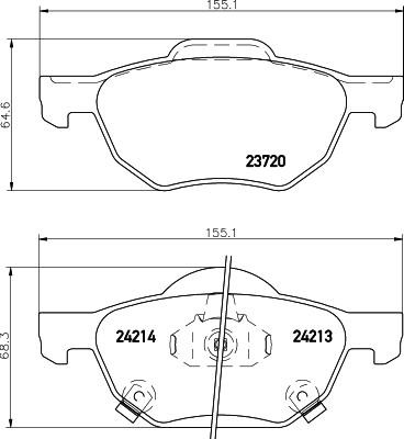 HELLA 8DB 355 010-831 - Kit pastiglie freno, Freno a disco autozon.pro