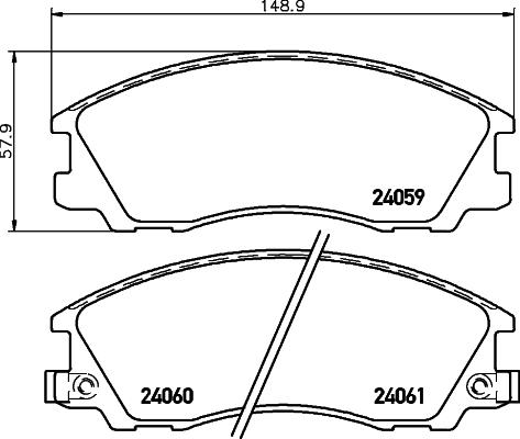 HELLA 8DB 355 010-821 - Kit pastiglie freno, Freno a disco autozon.pro