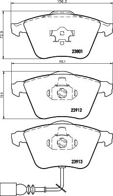 HELLA 8DB 355 010-351 - Kit pastiglie freno, Freno a disco autozon.pro