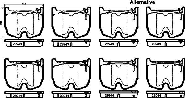 HELLA 8DB 355 010-381 - Kit pastiglie freno, Freno a disco autozon.pro