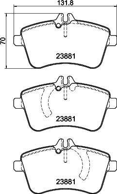 HELLA 8DB 355 010-331 - Kit pastiglie freno, Freno a disco autozon.pro