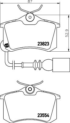 HELLA 8DB 355 010-781 - Kit pastiglie freno, Freno a disco autozon.pro