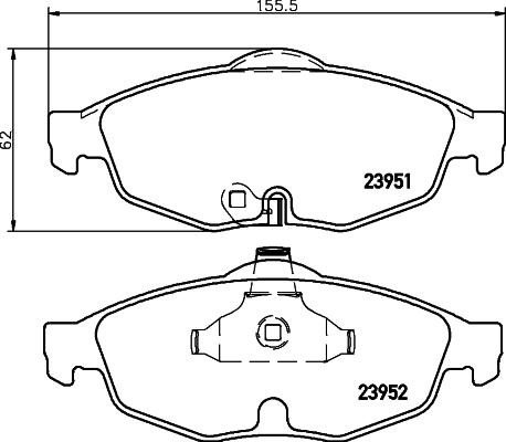 HELLA 8DB 355 011-991 - Kit pastiglie freno, Freno a disco autozon.pro