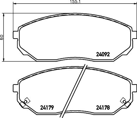 HELLA 8DB 355 028-261 - Kit pastiglie freno, Freno a disco autozon.pro