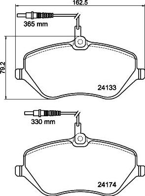 HELLA 8DB 355 011-491 - Kit pastiglie freno, Freno a disco autozon.pro