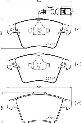 HELLA 8DB 355 011-441 - Kit pastiglie freno, Freno a disco autozon.pro