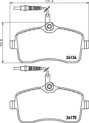 HELLA 8DB 355 011-481 - Kit pastiglie freno, Freno a disco autozon.pro