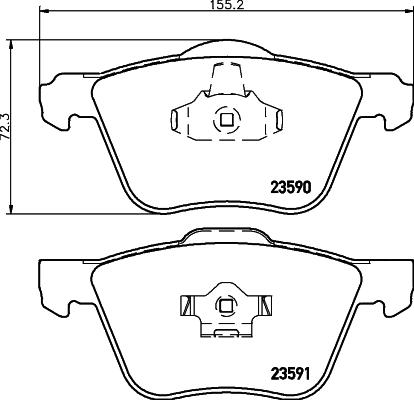 HELLA 8DB 355 011-571 - Kit pastiglie freno, Freno a disco autozon.pro