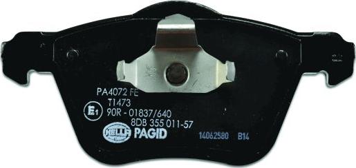 HELLA 8DB 355 011-571 - Kit pastiglie freno, Freno a disco autozon.pro