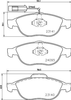 HELLA 8DB 355 011-651 - Kit pastiglie freno, Freno a disco autozon.pro