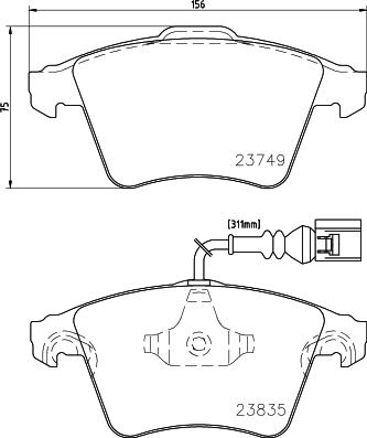 HELLA 8DB 355 011-621 - Kit pastiglie freno, Freno a disco autozon.pro