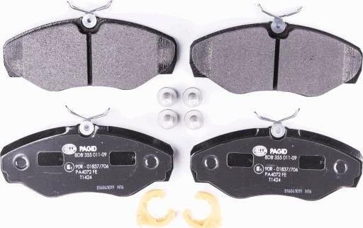 HELLA 8DB 355 011-091 - Kit pastiglie freno, Freno a disco autozon.pro