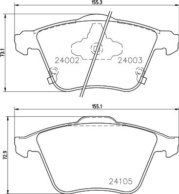 HELLA 8DB 355 011-051 - Kit pastiglie freno, Freno a disco autozon.pro