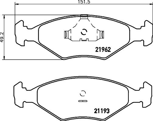 HELLA 8DB 355 011-031 - Kit pastiglie freno, Freno a disco autozon.pro