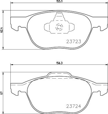 HELLA 8DB 355 011-191 - Kit pastiglie freno, Freno a disco autozon.pro