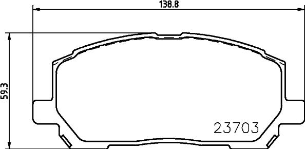 HELLA 8DB 355 011-161 - Kit pastiglie freno, Freno a disco autozon.pro